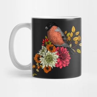 Bullfinch on autumn bouquet Mug